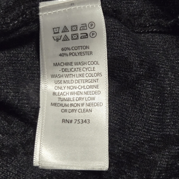 Cynthia Rowley Active Black Gray Paisley Full Double Zip Sweater Jacket Size XS - Picture 6 of 7